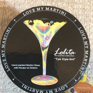 NEW HAND PAINTED LOLITA TYE DYE-TINI GLASS!  Never used.